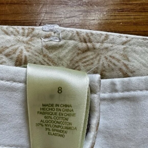 Sigrid Olsen Shell Beach White Innovator Straight Leg Pants Low Rise Size 8 - Picture 4 of 5